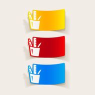 realistic design element stationery tools N8