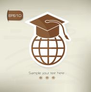 Education design on brown background clean vector
