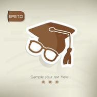 Education design on brown background clean vector N2