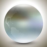 Dotted world globe blurred design vector illustration