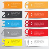 Abstract infographics number options template Vector illustrati N4