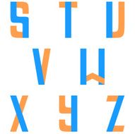 Set of letters Flat style