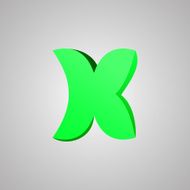 Letter X Vector comic style font EPS10