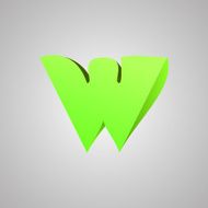 Letter W Vector comic style font EPS10