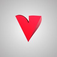 Letter V Vector comic style font EPS10