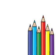 Vector of Color pencils set isolated on white background