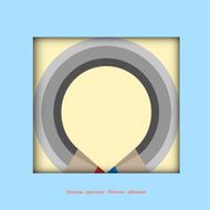 Stylized pencil with paper frame