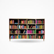 Bookcase with Books Icon Vector Illustration N3