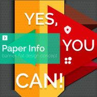Flat design square banner with slogan N48