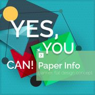 Flat design square banner with slogan N50