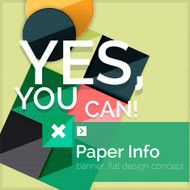 Flat design square banner with slogan N51