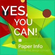 Flat design square banner with slogan N52