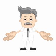 Ben Boy scientist angry cartoon character professor N4