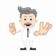 Ben Boy Funny happy scientist cartoon character comic expression N20