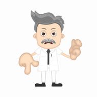 Ben Boy scientist angry cartoon character professor N5
