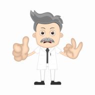 Ben Boy scientist angry cartoon character professor N6