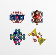 Set of abstract geometric shapes with options N31