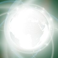 Dotted world globe light design vector illustration