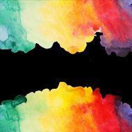 Abstract hand drawn watercolor background