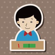 student cartoon theme elements vector eps N91