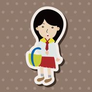 student cartoon theme elements vector eps N96