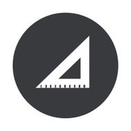 Vector modern gray circle icon N6