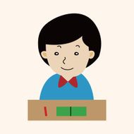 student cartoon theme elements vector eps N109