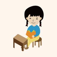 student cartoon theme elements vector eps N111