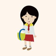student cartoon theme elements vector eps N114