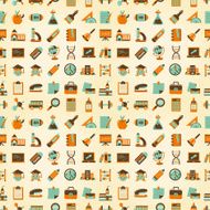 Seamless Retro education back to school pattern