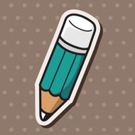 stationery pencil theme elements vector eps N10