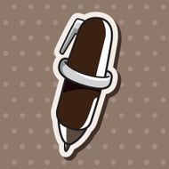 stationery pen theme elements vector eps N10