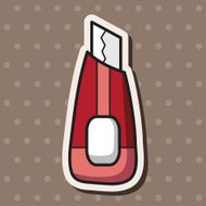 stationary utility knife theme elements vector eps N12