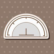 stationary protractor theme elements vector eps N4