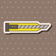 stationary utility knife theme elements vector eps N13