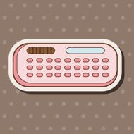 stationary calculator theme elements vector eps N4