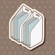 stationary document case theme elements vector eps N4