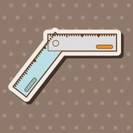 stationary ruler theme elements vector eps N13