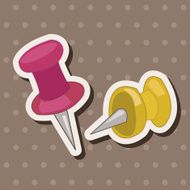 stationary pushpin theme elements vector eps N14