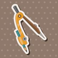 stationary compass theme elements vector eps N17
