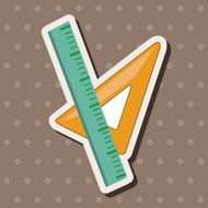 stationary triangle and ruler theme elements vector eps N4