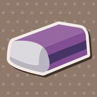 stationary eraser theme elements vector eps N14