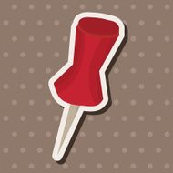 stationary pushpin theme elements vector eps N15