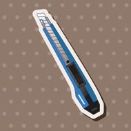 stationary utility knife theme elements vector eps N15