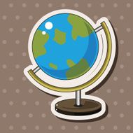 classroom globe theme elements vector eps N4