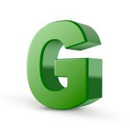 3d green letter G N2