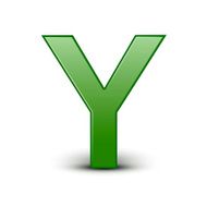 3d green letter Y N2