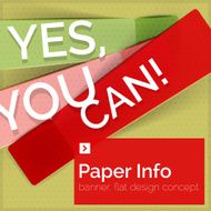 Flat design square banner with slogan N54