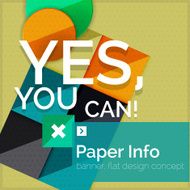 Flat design square banner with slogan N57