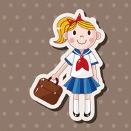 student cartoon theme elements vector eps N119